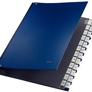 LEITZ Trieur à soufflet, A4, A-Z, 24 compartiments, bleu