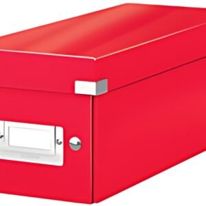 LEITZ Boîte de rangement pour CD Click & Store WOW, rouge