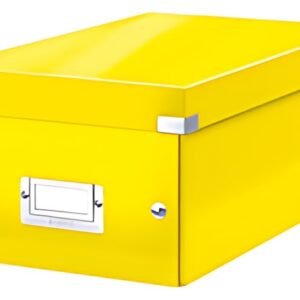 LEITZ Boîte de rangement pour DVD Click & Store, jaune