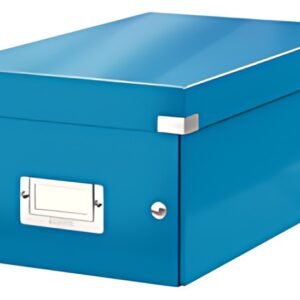 LEITZ Boîte de rangement pour DVD Click & Store, bleu