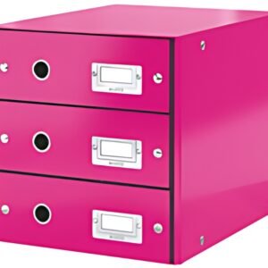 LEITZ Bloc de classement Click & Store WOW, rose