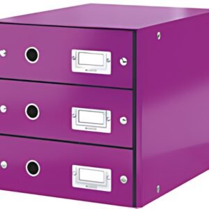 LEITZ Bloc de classement Click & Store WOW, violet