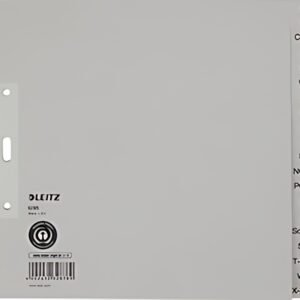 LEITZ Intercalaires en papier naturel, A-Z, A4, mi-hauteur