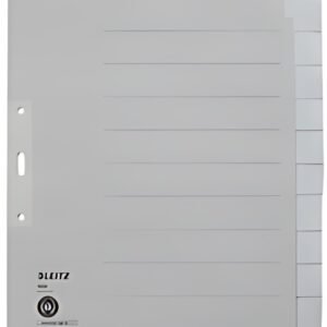 LEITZ Intercalaires en papier naturel, uni, A4, 20 touches
