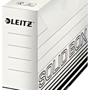 LEITZ Boîte à archives Solid, blanc/noir, (L)80 mm