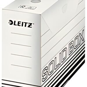 LEITZ Boîte à archives Solid, (L)100 mm, blanc/noir
