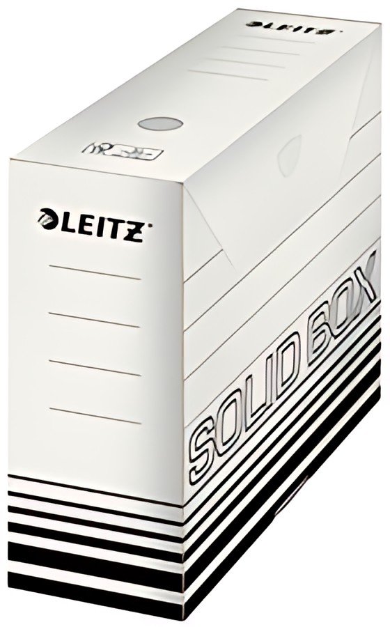 LEITZ Boîte à archives Solid, (L)100 mm, blanc/noir