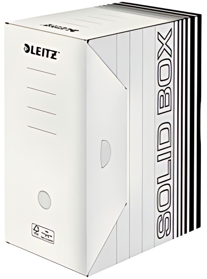 LEITZ Boîte à archives Solid, (L)150 mm, blanc/noir,
