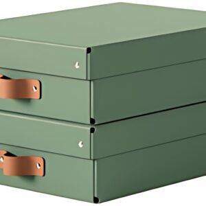 LEITZ Boîte de rangement Puro, carton, 8 L, set de 2, vert