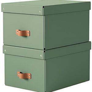 LEITZ Boîte de rangement Puro, carton, 17 L, set de 2, vert