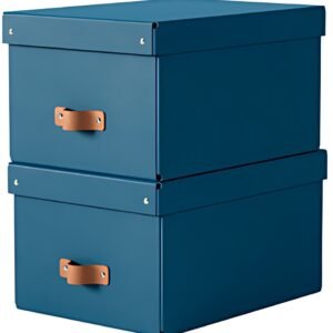 LEITZ Boîte de rangement Puro, carton, 17 L, set de 2, bleu
