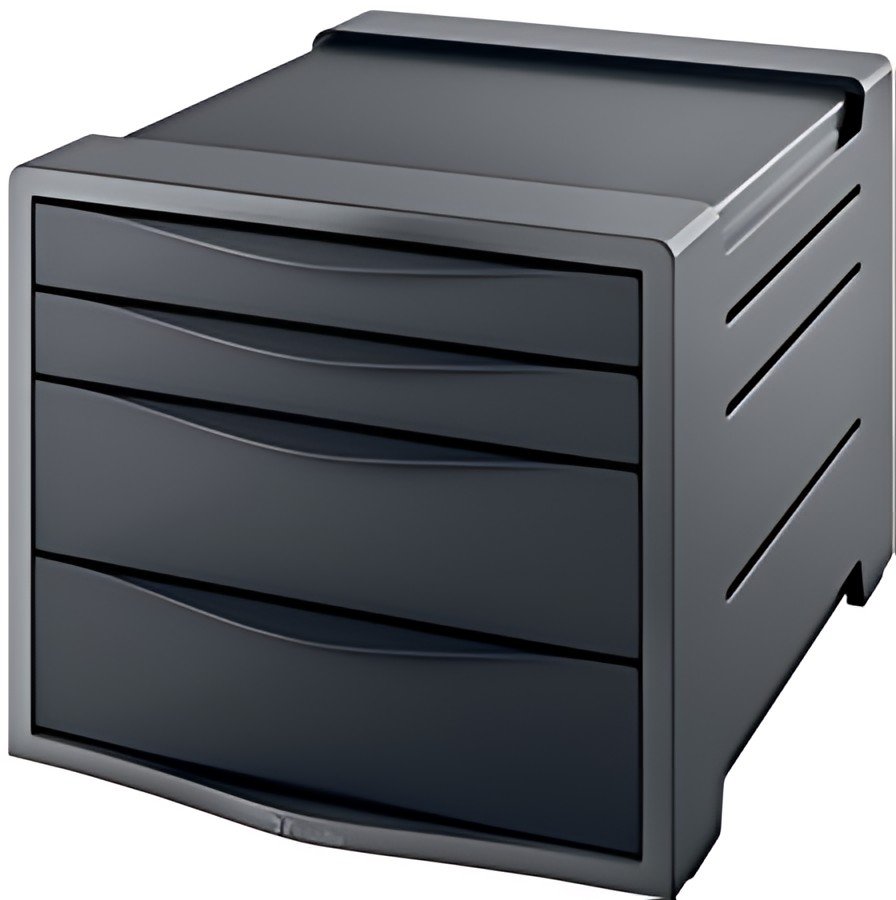Esselte Module de classement Europost, 4 tiroirs, gris /noir