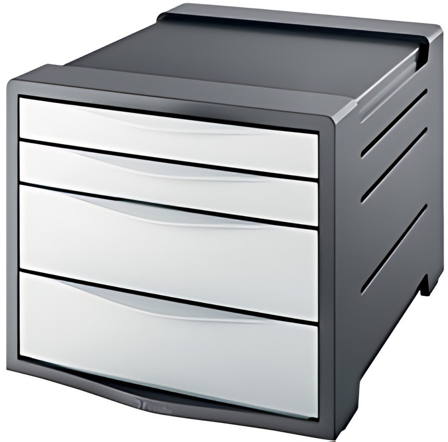 Esselte Module de classement Europost, 4 tiroirs, gris/blanc
