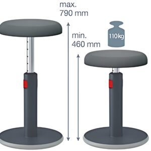 LEITZ Tabouret assis-debout Ergo Cosy Active, gris