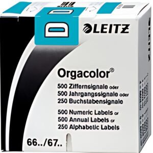 LEITZ onglet alphabétique "D" sur Rouleau, bleu clair
