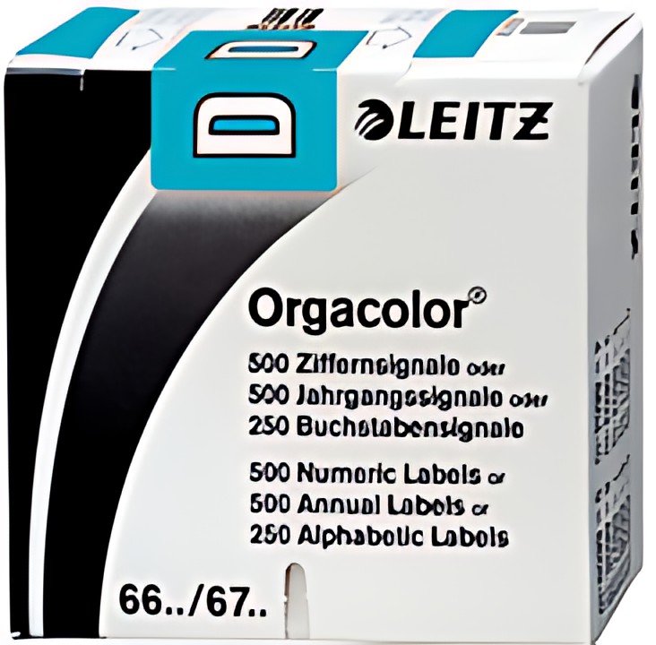 LEITZ onglet alphabétique "D" sur Rouleau, bleu clair
