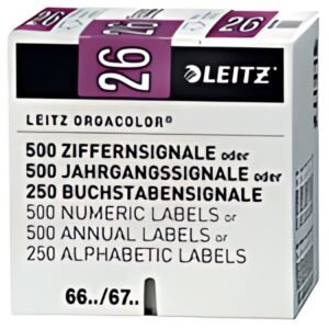 LEITZ Étiquette année Orgacolor "26", sur rouleau, violet