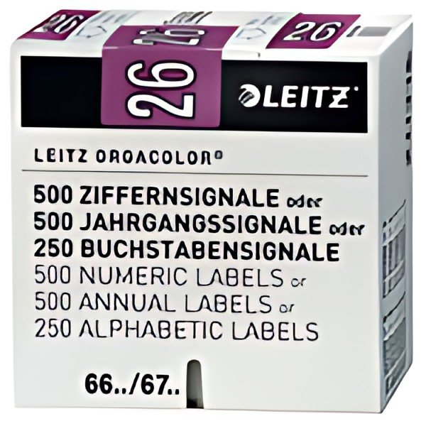 LEITZ Étiquette année Orgacolor "26", sur rouleau, violet