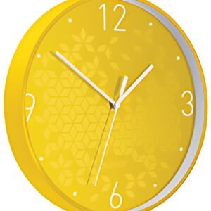 LEITZ Horloge murale WOW, mouvement à quartz, jaune