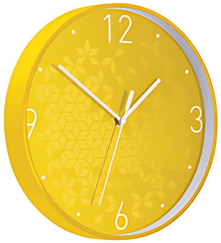 LEITZ Horloge murale WOW, mouvement à quartz, jaune