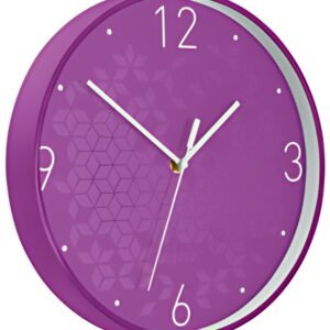 LEITZ Horloge murale WOW, mouvement à quartz, violet