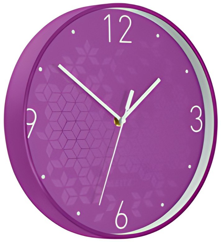 LEITZ Horloge murale WOW, mouvement à quartz, violet