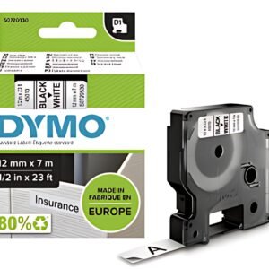 DYMO Ruban d'étiquette D1 noir/vert, 19 mm x 7 m
