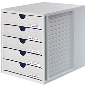 HAN Module de classement SYSTEMBOX, 5 tiroirs, gris clair