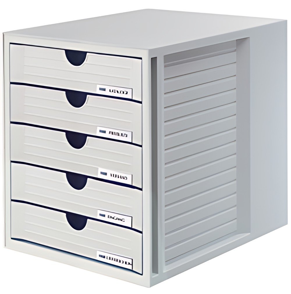 HAN Module de classement SYSTEMBOX, 5 tiroirs, gris clair