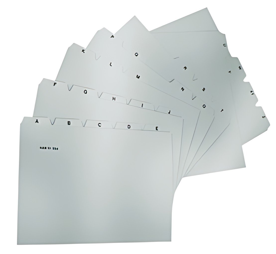 HAN Index alphabétique A-Z, PP, A5 paysage, 25 onglets, gris