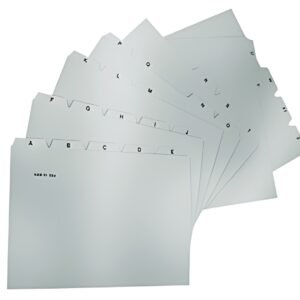 HAN Index alphabétique A-Z, PP, A6 paysage, 25 onglets, gris