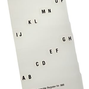 HAN Index alphabétique A-Z, PP, A8 paysage, translucide, 12