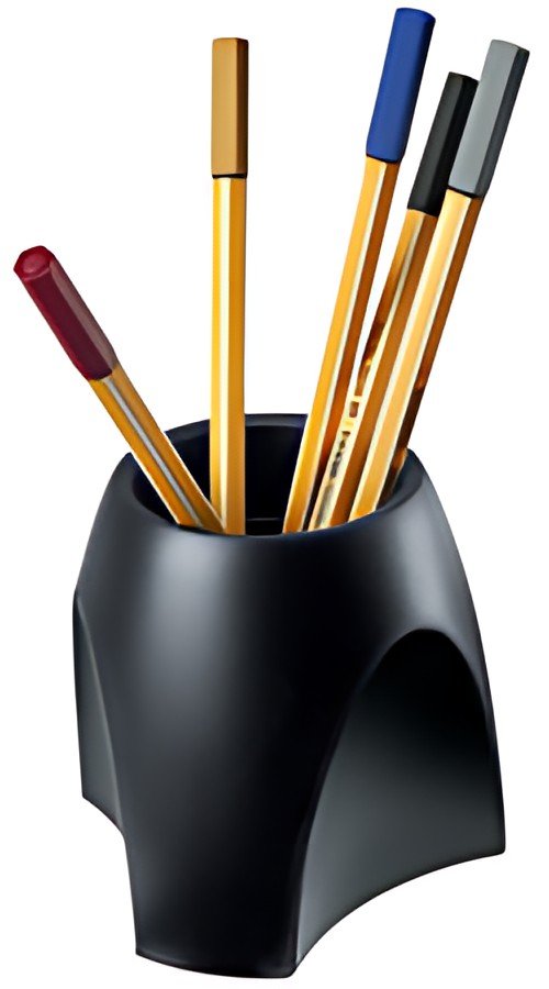 HAN Pot à crayons DELTA, polystyrène, noir