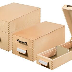 HAN Boîte à fiches en bois pour 1.500 fiches, A7 paysage