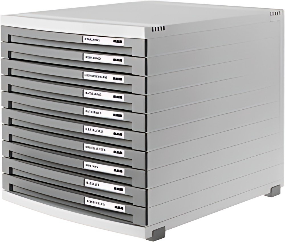 HAN Module de classement CONTUR,10 tiroirs, gris clair/foncé