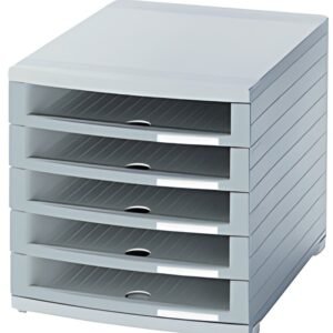 HAN Module de classement CONTUR, 5 tiroirs ouverts, gris