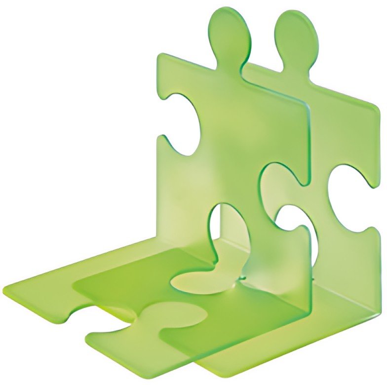 HAN Serre-livres PUZZLE, set de 2, vert translucide