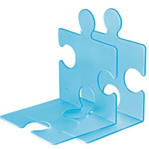HAN Serre-livres PUZZLE, set de 2, bleu translucide