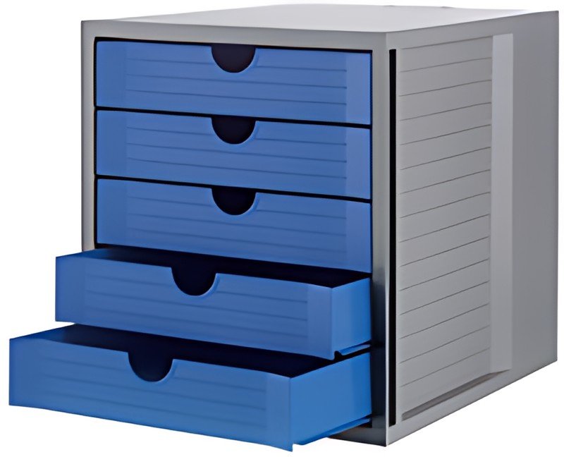 HAN Module de classement SYSTEM BOX KARMA, 5 tiroirs, gris/