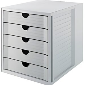HAN Module de classement SYSTEM BOX KARMA, 5 tiroirs, gris