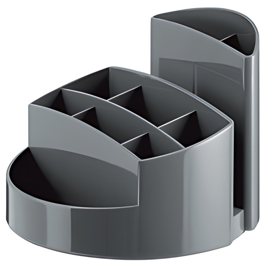 HAN Multipot à crayons RONDO, polystyrène, gris foncé