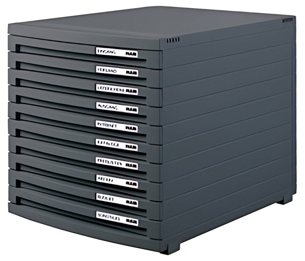 HAN Module de classement CONTUR, 10 tiroirs, gris foncé