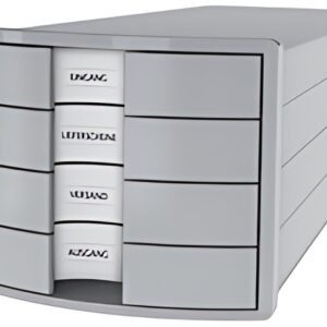 HAN Module de classement IMPULS 2.0, 4 tiroirs, gris/rouge
