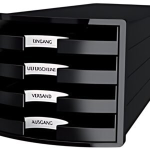HAN Module de rangement IMPULS 2.0, 4 tiroirs ouverts, noir