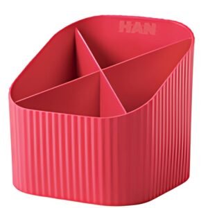 HAN Multipot à crayons Re-X-LOOP, plastique éco, rouge