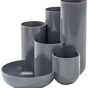 HAN Multipot à crayons CAMPUS, 6 pots, gris foncé