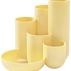 HAN Multipot à crayons CAMPUS, 6 pots, jaune pastel
