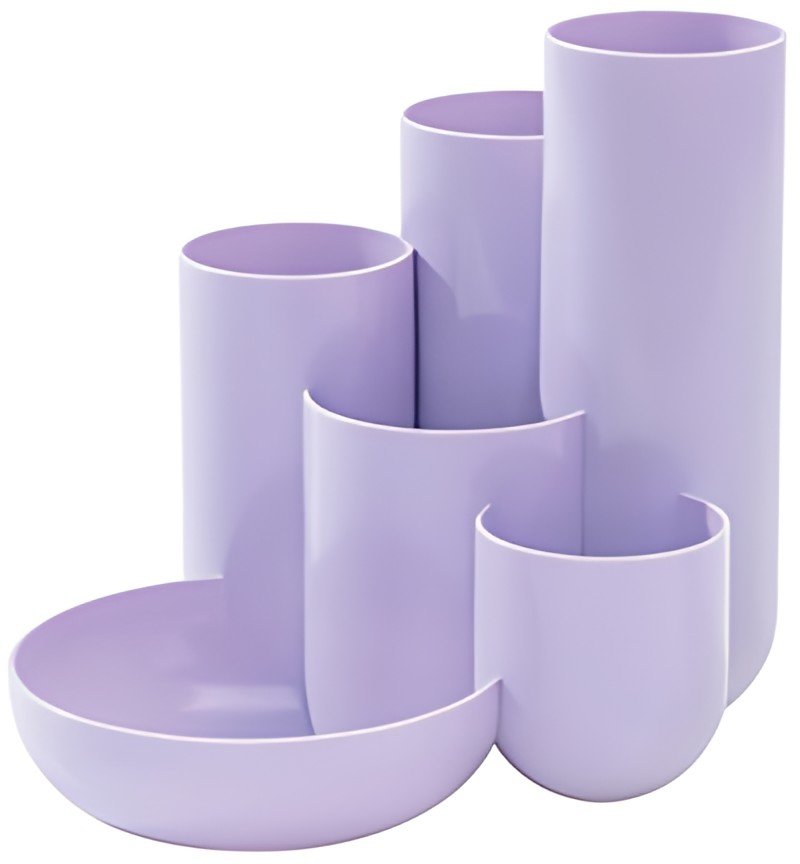 HAN Multipot à crayons CAMPUS, 6 pots, violet pastel