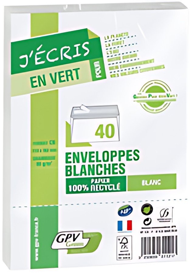 GPV Enveloppes ERAPure, C6, 114 x 162 mm, sans fenêtre