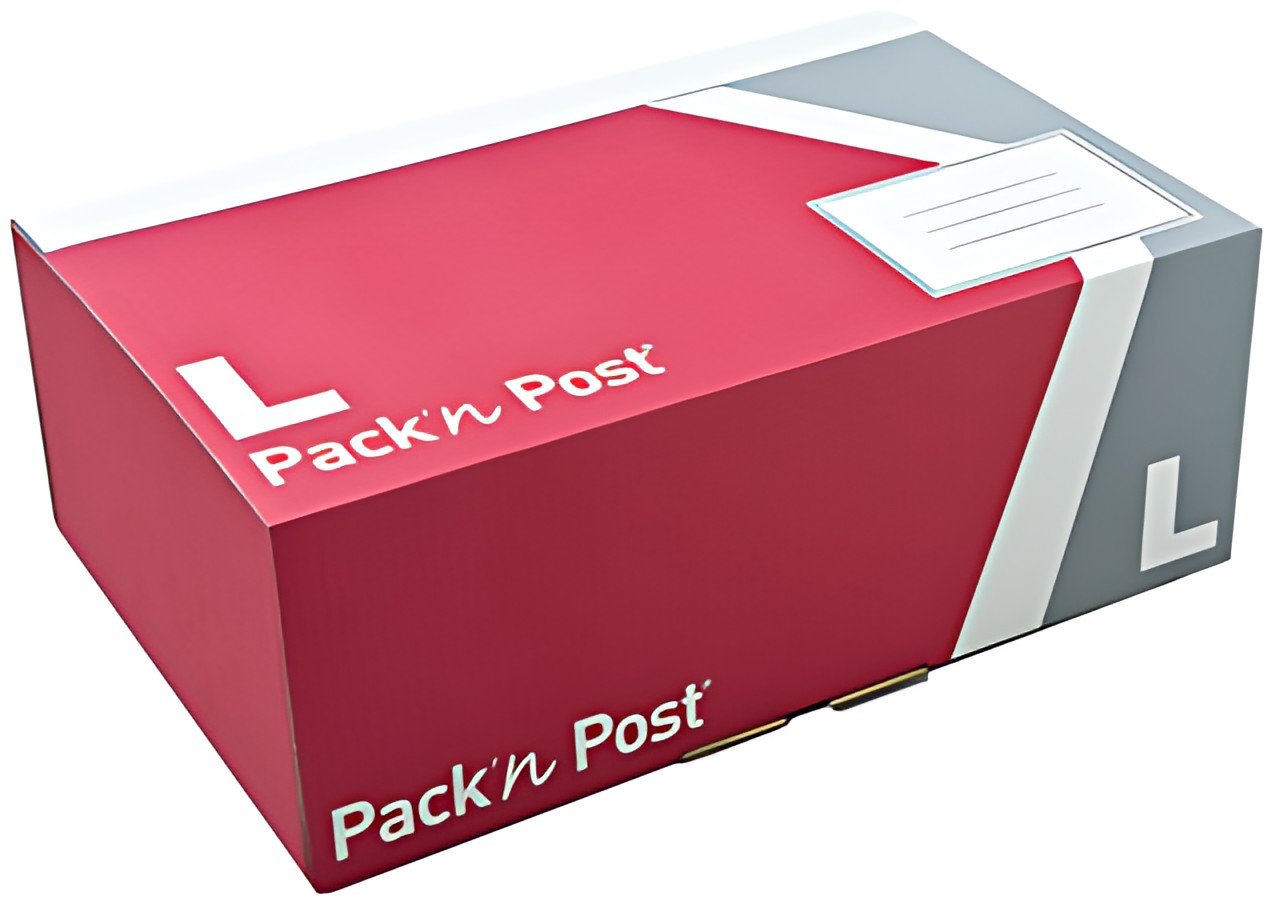 GPV Boîte postale S, en carton, rouge / gris